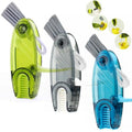 4 in 1 Cup Lid Cleaning Brush Set Multifunctional Bottle Brush Cleaner Tiny Bottle Cup Lid Brush Straw Cleaner Tools Mini Silicone Bottle Cup-Holder Cleaner with Hook Remover Blue Green Grey - style: GreenGreyBlue 3pcs 4in1