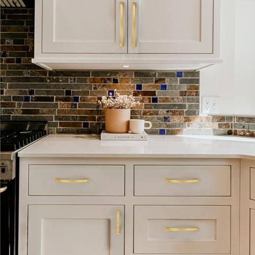 10 Pack Cabinet Handles with Gold Pulls (3 Inch) - color: Gold, size: 3 inch（76mm）, style: 10 Pack