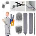4 Pcs Dusters for Cleaning, 2 in 1 Microfiber Dusters and Retractable Gap Dust Cleaner with 1 Microfiber Dusting Cloths Long Handle 30-100 Inches Extension Pole for Ceiling Fan Cleaning Supplies - size: 4 PCS Dusters