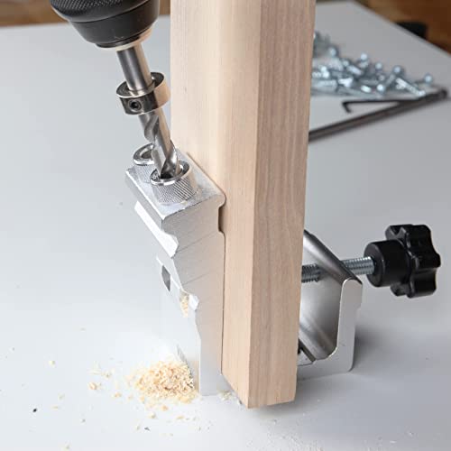 31 PCS Pocket Hole Jig Adjustable Woodworking Tools with Step Drill Bit and Robertson Screws & Bit, bezels for a Portable Unit or Mount to Bench