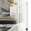 WooFog Adjustable Window Security Bars Vertical, Heavy Duty Sliding Patio Glass Door Lock Bar with Rubber Feet, 17-32 inch Window Safety Stopper for Up and Down Windows -White 1 PCS Patented - size: 17" to 32"-1 PCS