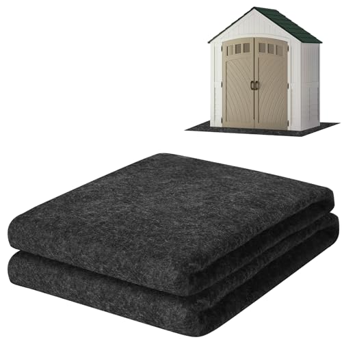 ToLanbbt Outdoor Storage Shed Floor Mat, 3 x 3 FT Waterproof Carport Mat, Washable Furniture Pad with Non Slip Backing for Dust, Oil, Protection, Storage Shed Not Included - size: 3 x 3 FT