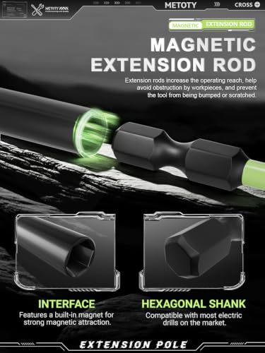 Impact Screwdriver Bits Set Magnetic Mixed,31PCS PH Insert Driver Bits Includes Various Sizes and Lengths,S2 Alloy Steel with 60mm Extension Bars - size: Bulk-31PCS