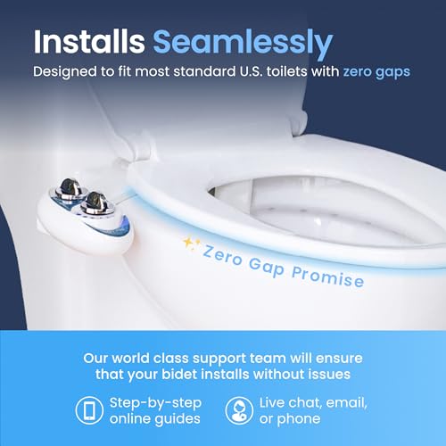 LUXE Bidet NEO 120 - Bidet Attachment for Toilet Seat, Gold - color: Gold