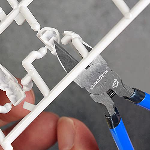 Wire Cutters 5", 5 Pack KAIHAOWIN Precision Flush Cutters Ultra Sharp Wire Cutters for Crafting Side Cutters Wire Snips Spring Loaded Dikes Wire Cutter for Jewelry Making, Blue with Black Handle - size: 5 inch