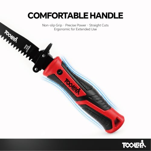8-In-1 Multi Blades Hand Saw, Drywall, Hacksaw, Jab Saw & Wood Cutter Tool - color: Red