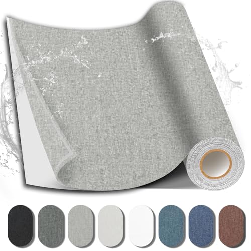 Fabric Repair Tape, Self-Adhesive Couch Patch for Furniture, Cloth - color: Linen Grey, size: 3.5X79 Inch