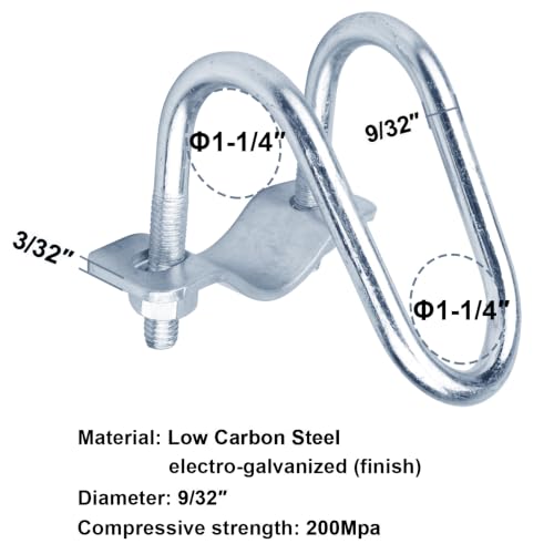 10 Sets 1-1/4" OD Cross Tube Clamp Connector, Greenhouse Crossover Clamp - size: 1-1/4" OD