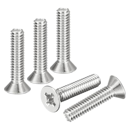 DTGN #8-32x7/8 Phillips Flat Head Machine Screw 304 Silver 50pcs - color: Silver, size: #8-32x7/8"