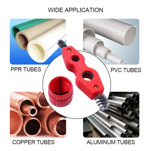 Saim 4 in 1 Copper Tubing Brush, 1/2 in and 3/4 in Copper Pipe Cleanerr