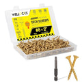 WELLOCKS #8 x 2 in Tan Deck Screws, 1.2 lbs with T25 Bit - size: #8×2", style: 1.2LBS Tan