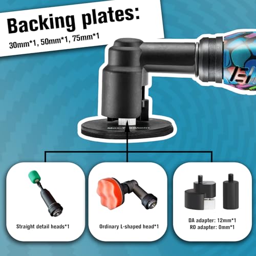 BATOCA S6 Mini Cordless Polisher 2 Heads for Car/Motorcycles Detailing Kit - size: Graffiti Style with 2 batteries