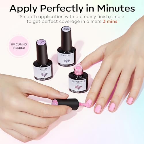modelones Gel Nail Polish Set Glitter Pastel Spring 32PCS 28Colors - color: A0-Maracon Bloom