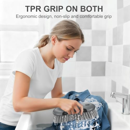 SetSail Multi-Purpose Scrub Brush of 2 Pack, Black Grey - color: Black Grey