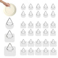 Bilillo 30PCS Adhesive Picture & Plate Hangers, No Nails Wall Hooks, Invisible Heavy Duty Sticky Hanging Hooks for Frames, Plates, Wall Art Decor, No Damage (Round & Square) - style: 30 Pcs Round & Square