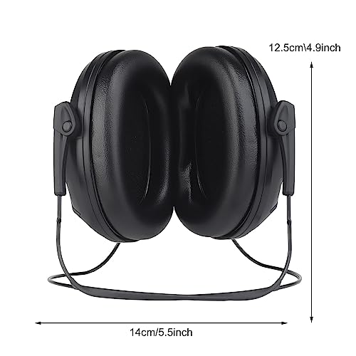 Tactical Shooting Earmuffs,Rear Mounted Noise Cancelling Headphones for Tactical Games, Construction Site, Hunting - color: Black