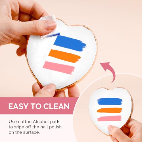 MelodySusie 1Pc Heart Resin Nail Art Palette Color Mixing Board White - color: White Heart Without Spatula.