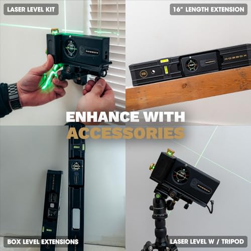 Sennses Pro Device | Dual-Laser Distance Meter | Two-Axis Smart Digital Level | Stud Finder | Precise Measurements w/Smart Features | Dust & Water Resistant IP54 | Robbox App for iOS & Android