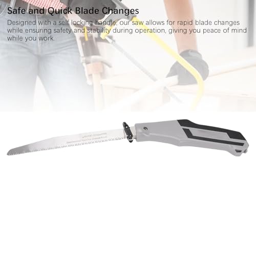 3-in-1 Multi Blades Hand Saw, Mini Reciprocating Saw Set Compact Drywall Hand Saw with Quick Release Blades Ergonomic Handle for Wood Metal Drywall Plastic