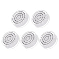 5pcs Small Circular Bubble Spirit Levels - [12mm Diameter 6mm Thickness] Mini Round RV Level Leveling Tools for Travel Trailer Turntable Camera, White - color: White, size: 12mm x 6mm
