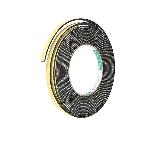 uxcell Sealing Foam Tape 8mm Wide 2mm Thick 5m/16.4ft Long, Self Adhesive Weather Strip for Window Door Insulation, Pack of 2 - size: 8mmx2mmx5m