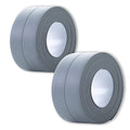 2 Pack Caulk Strip, 1.5" x 10.5Ft PVC Self Adhesive Caulk Tape, Sealing Waterproof Silicone Tape for Bathroom Bathtub Kitchen Toilet Wall Windows - color: 2 Pack, Grey