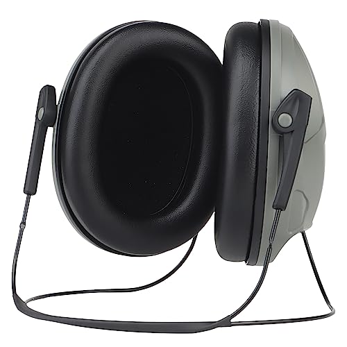 Tactical Shooting Earmuffs,Rear Mounted Noise Cancelling Headphones for Tactical Games, Construction Site, Hunting - color: Grey