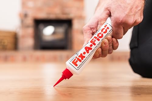 The Original Fix-A-Floor Squeezy All-in-One Repair Adhesive for Loose, Hollow, Creaky Tiles & Wood. Just Drill & Fill! Easy Squeezy! Made in The USA!