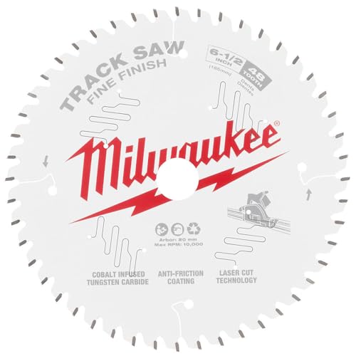 Milwaukee 48 Teeth Fine Finish Track Saw Blade, 165 mm Blade