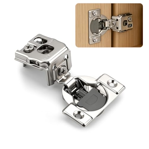 Probrico 10 Pack 5 Pair 1-1/4 inch Overlay Soft Close Cabinet Hinges Hidden Door Hinge for Kitchen Cabinet Hinges Concealed Self Closing Face Frame for Cupboard, Wardrobe, 105 Degree Opening Angel - size: 1-1/4 Inch