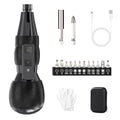 Mini Electric Screwdriver Set,Hillyfe 2500mAh Electric Screwdriver Cordless with LED Light, 13 Magnetic Bits, Extension Rod, Gloves, Storage Case,for Furniture/Electrical Repairs,Black