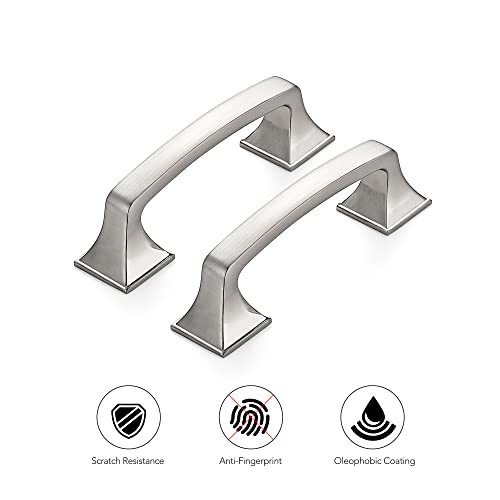 Ravinte Brushed Nickel Cabinet Handles Cabinet Pulls, 3 Inch, 10 Pack - color: Brushed Nickel, size: 3 Inch Hole Center