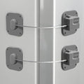 Refrigerator Lock, Heavy Duty Fridge Lock, Combination Lock for Refrigerator Cabinets, Drawers, Safety, Easy Install No Keys Needed (Grey-2Pack) - color: Grey-2Pack