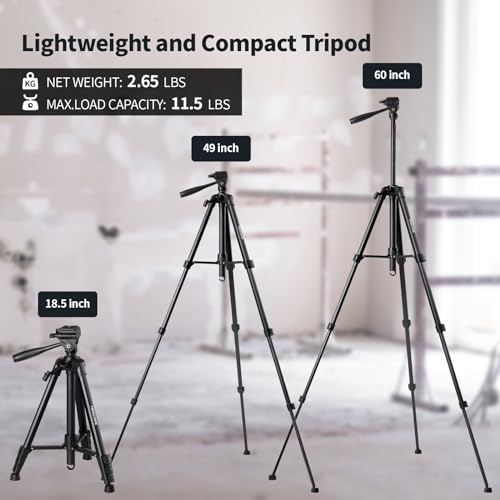 Firecore 360° Laser Level with Tripod, 100Ft Self Leveling Laser Level Green Cross Line Laser Leveler Tool for Picture Hanging Wall Tile Floor Construction, 60" Compact Tripod & Carry Pouch Included - style: 360° Cross Line Laser w/60" Tripod