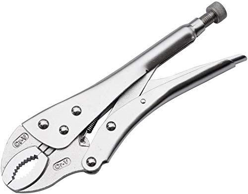 12-inch Heavy Duty Locking Pliers, Chrome Vanadium Steel, Curved Jaw Locking Pliers