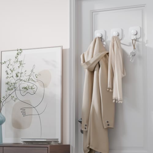 Aikzik 4 Pack Large Heavy Duty Wall Hooks - 26lb Max, Stainless Steel Adhesive Towel Hooks for Hanging Coat, Towel, Robe, Keys, Sticky Shower Hook for Door, Home, Bathroom, Kitchen, Office- Silver - color: Silver