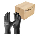 COOLJOB 60 Pairs Safety Work Gloves Pack Bulk with Grip PU Coating - color: Black, size: X-Large (Pack of 60)