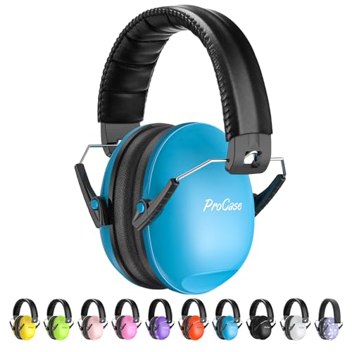 ProCase Noise Cancelling Headphones for Kids/Toddlers SNR 27dB Ear Muffs - color: Blue