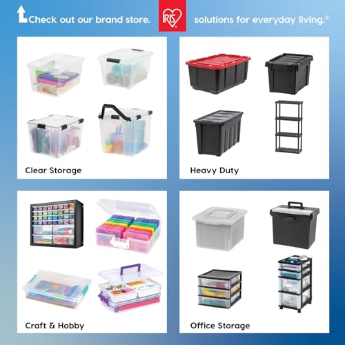 IRIS USA 6-Pack 13 Quart Storage Bins with Lids, Clear - color: Clear, size: 13 Qt, style: 6 Pack