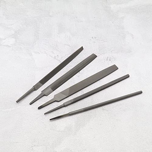 ECSiNG Set with 5Pcs Metal File Set Cut Engineers File Flat File Half Round File Round File Triangular File Square File for Metal Wood Plastic Gypsum Wallboard