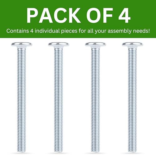 Spare Hardware Parts Replacement for IKEA Furniture Screw Metric Head Cap PF6S Screw - Part #147553 | Joint Connector Bolt M8.0-1.25×85 Full Thread with 5mm Hex Recess | Pack of 4 - size: 147553
