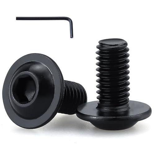 M4-0.7 x 8mm (100 pcs) Black Hex Socket Head Cap Screws, 304 Stainless Steel 18/8, Furniture Bolts, Connector Screws for Furniture, Black Oxide Finish, Full Thread, Hex Spanner Wrench Included - size: M4-0.7 x 8mm