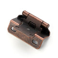 Ravinte Antique Copper Semi-Overlay 1/2 inch Self-Closing Hinges, 10 Pack - color: Antique Copper