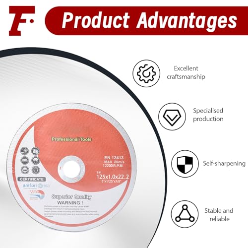 50 Pack 5"x.040"x7/8" Cut-Off Wheel - Metal & Stainless Steel Cutting Discs - size: 50pcs 5"*0.040"*7/8"