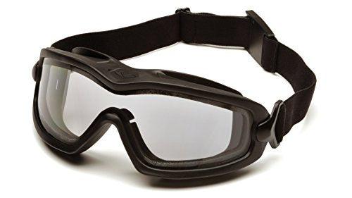 Pyramex Safety Products GB6420SDT V2G Plus Safety Glasses, Gray Anti-Fog Dual Lens - color: Black Frame, Dual Clear H2x Anti-fog