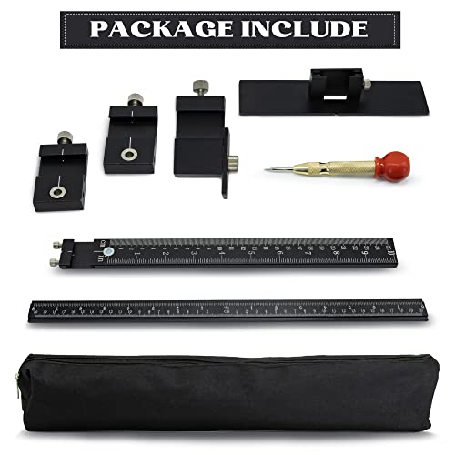 Haootadiy Cabinet Hardware Jig,Aluminum Cabinet Handle jig,Cabinet Hardware Template for Handle Pull Knob - color: Black