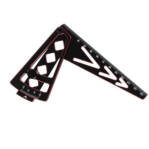 RC Car Camber Gauge Adjustable Wheel Rim Camber Gauge for 1/10 1/8 Trucks - color: Black+red