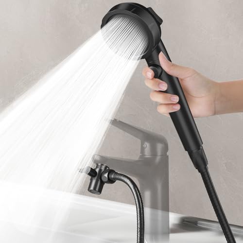 HOWUWEY Matte Black Sink Hose Attachment for Faucet with 5 Adapters - color: Matte Black