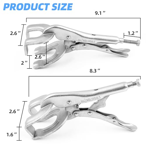 URASISTO 10" Locking Pliers, Metal Welding Clamp, Quick-lock Release for Easy Removal