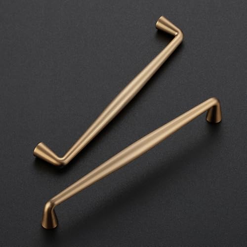 Ravinte Champagne Bronze Cabinet Handles Solid Handles,6-1/4 Inch,5 Pack - color: Champagne Bronze, size: 6-1/4 Inches Hole Center